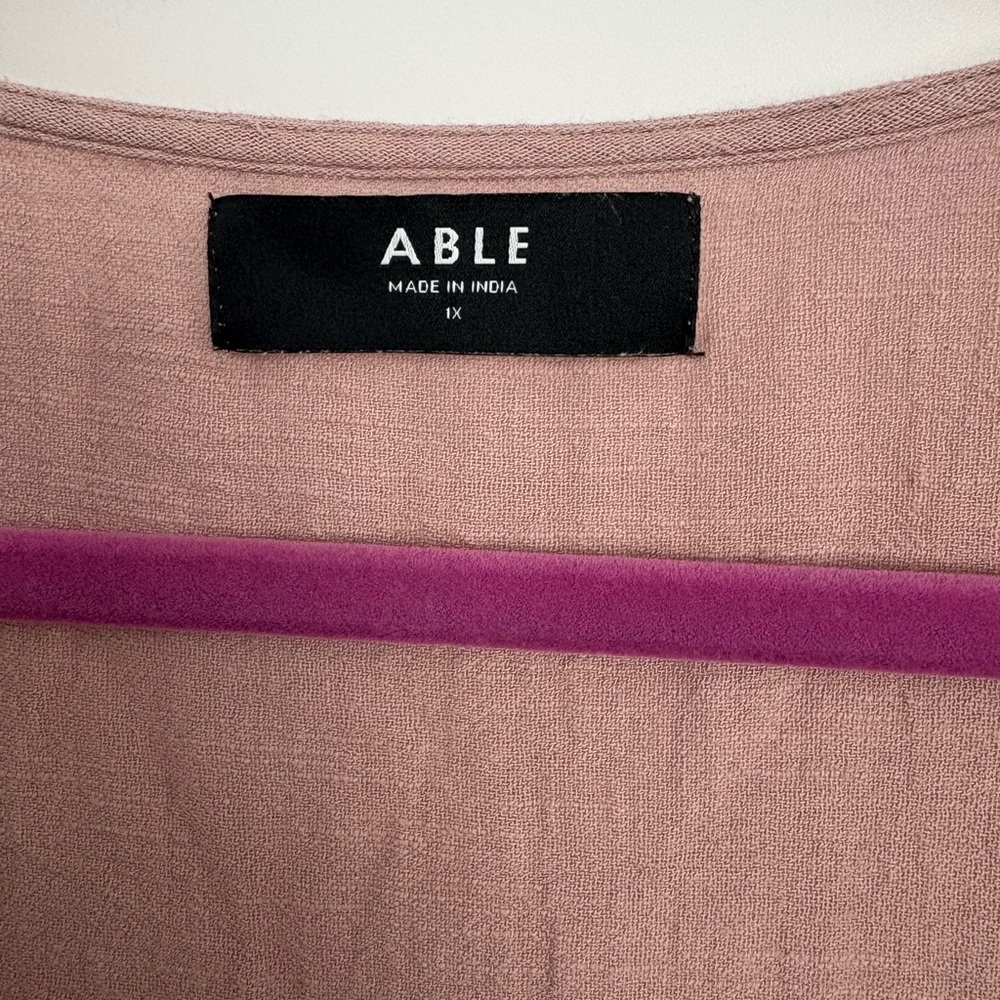 Able Cady Wrap Dress in Soft Rose Pink Size 1X - Picture 6 of 8